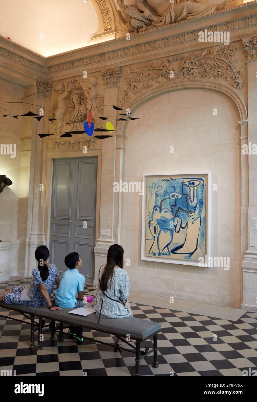 'Couple', 1970-1971, Pablo Picasso und 'Sans titre', 1956, Alexander Calder, Picasso Museum, Paris, Frankreich, Europa. Stockfoto