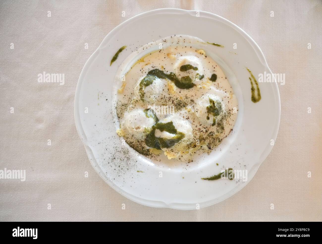 Restaurant Conte Matto in Trequanda, Italien Stockfoto