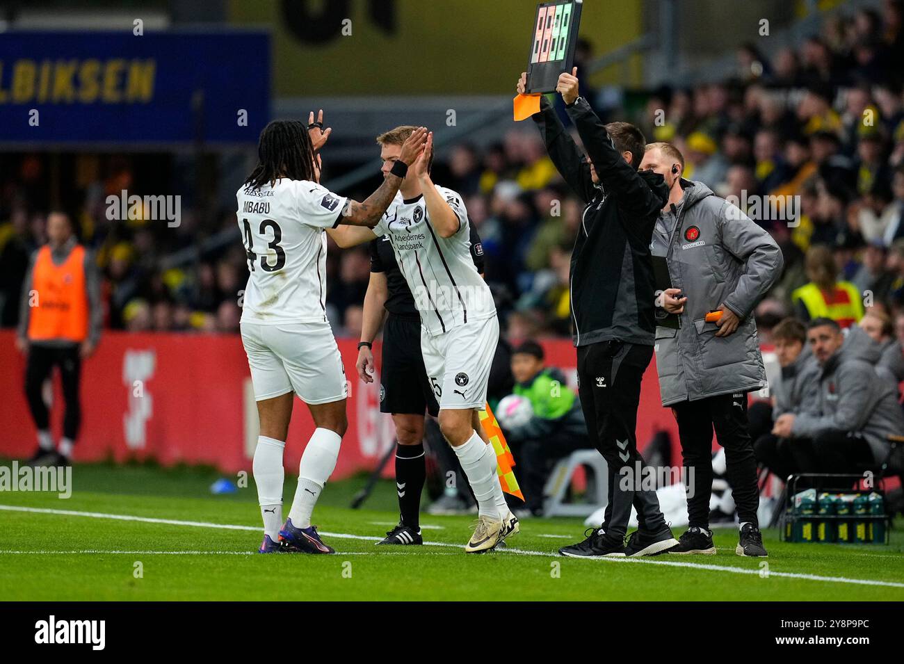 Dänemark. Oktober 2024. Superliga-Spiel zwischen Broendby IF und dem FC Midtjylland im Broendby Stadium am Sonntag, den 6. Oktober 2024. Quelle: Ritzau/Alamy Live News Stockfoto