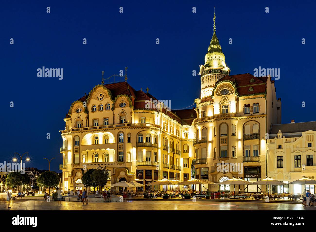 Der Schwarze Adler Palast von Oradea Stockfoto