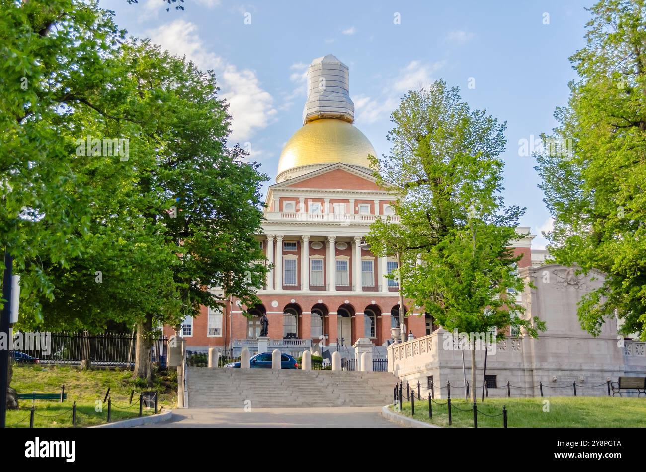 Massachusetts State House, Wahrzeichen von Boston, USA Stockfoto