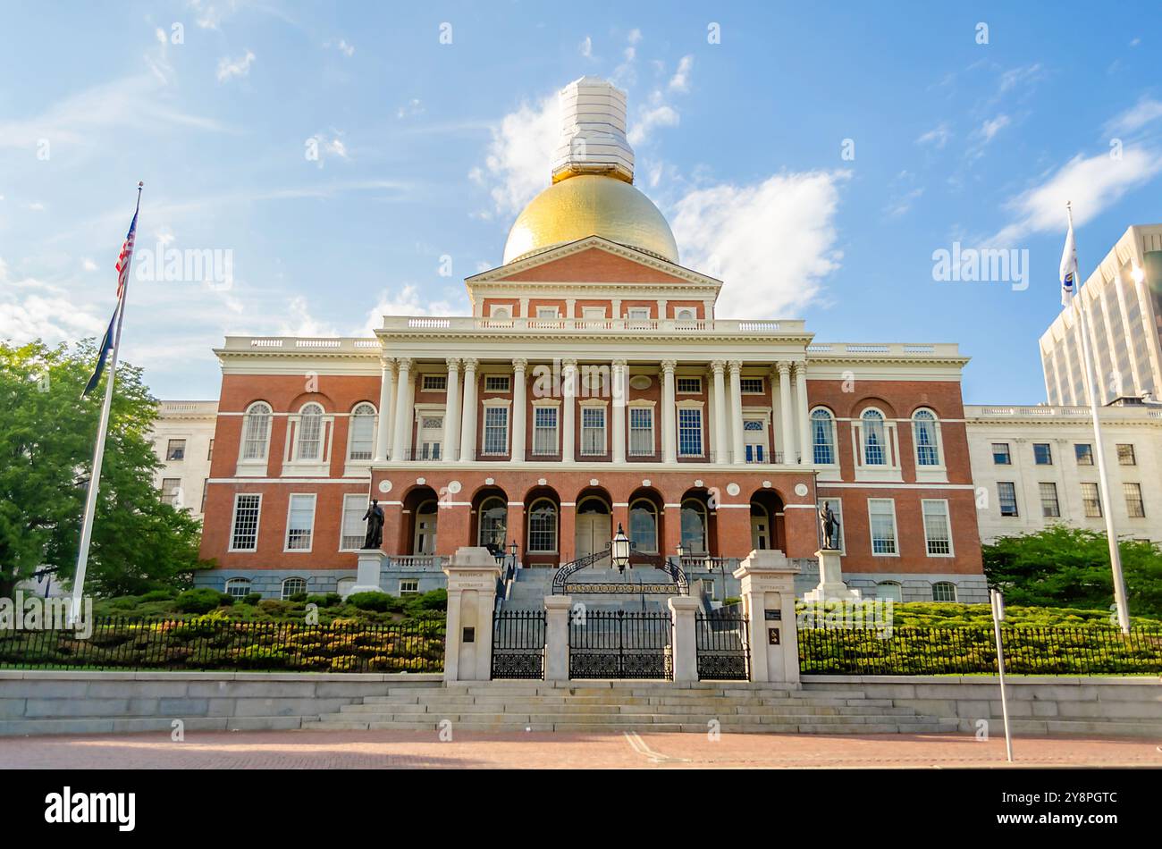 Massachusetts State House, Wahrzeichen von Boston, USA Stockfoto