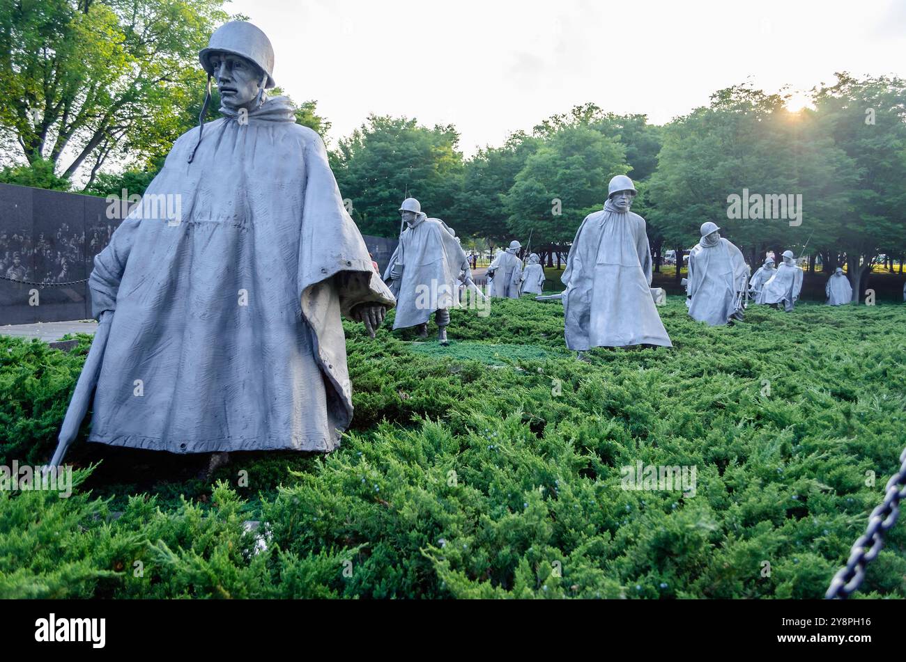 Korean war Veterans Memorial im West Potomac Park, Washington DC, USA Stockfoto