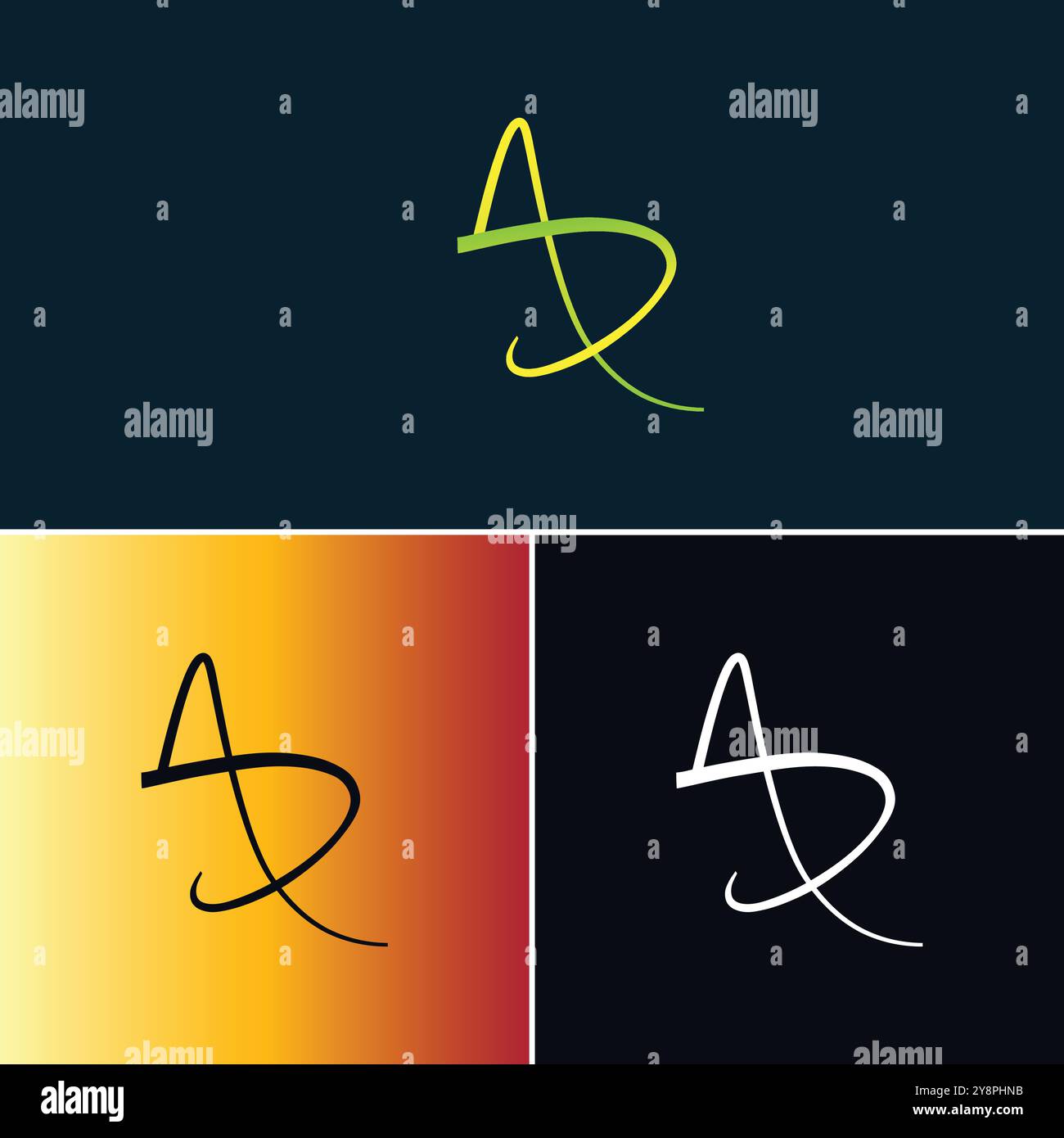 Initial AD Letter Logo mit Creative Modern Business Typography Vector Template. Creative Gradient AD-Logo-Vektor. Stock Vektor