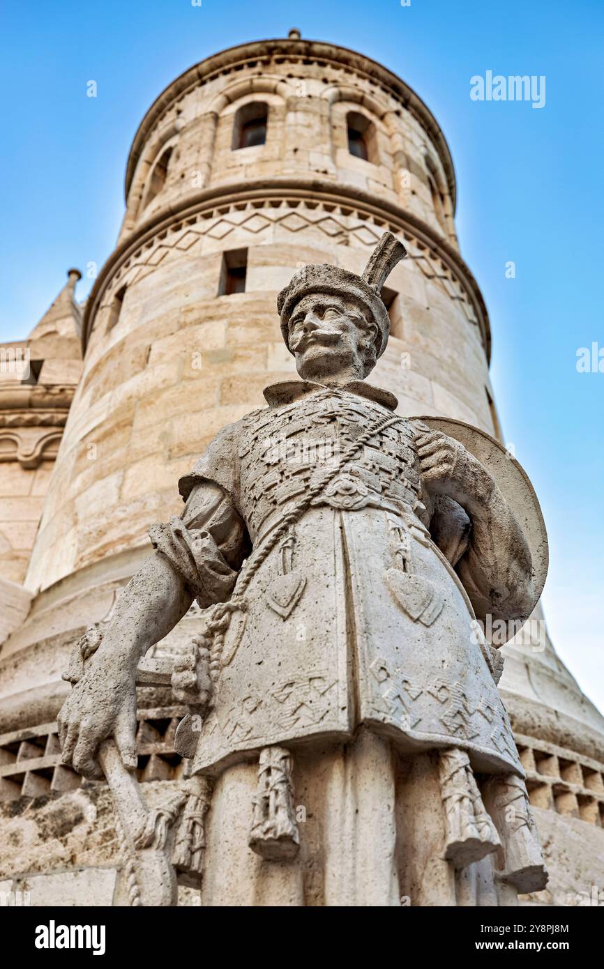 Denkmal von Pest in der Fischerbastei in Budapest Stockfoto