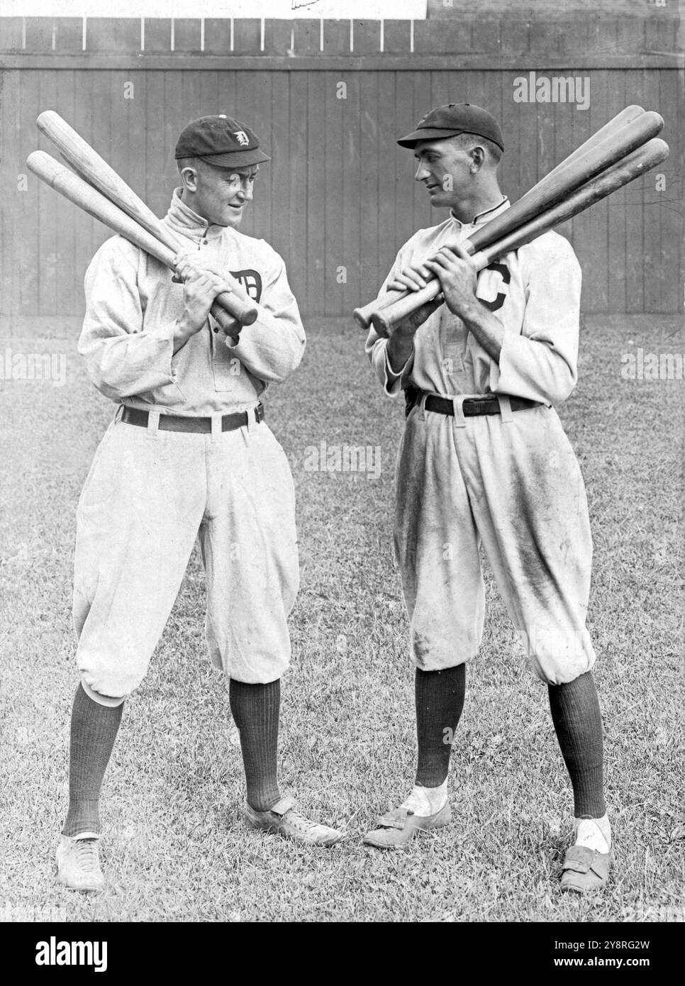 Ty Cobb und Joe Jackson, amerikanische Baseballspieler Stockfoto