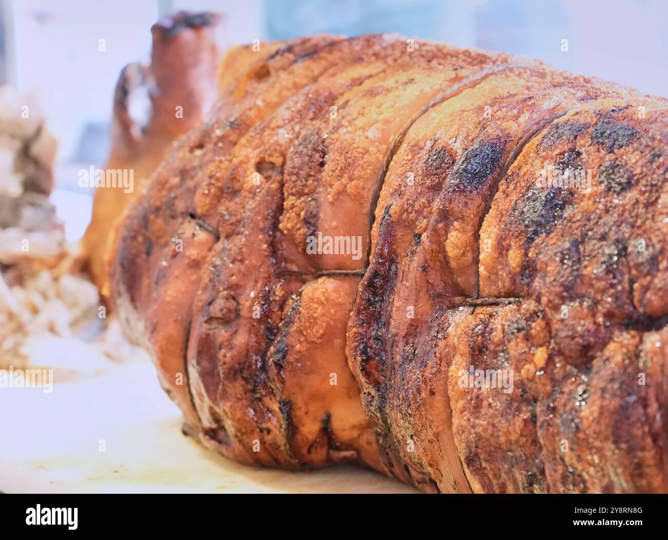Restaurant Testone, das auf Torta al Testone spezialisiert ist. Es liegt an der Piazza Matteotti im Zentrum von Perugia, Umbrien, Italien. Stockfoto
