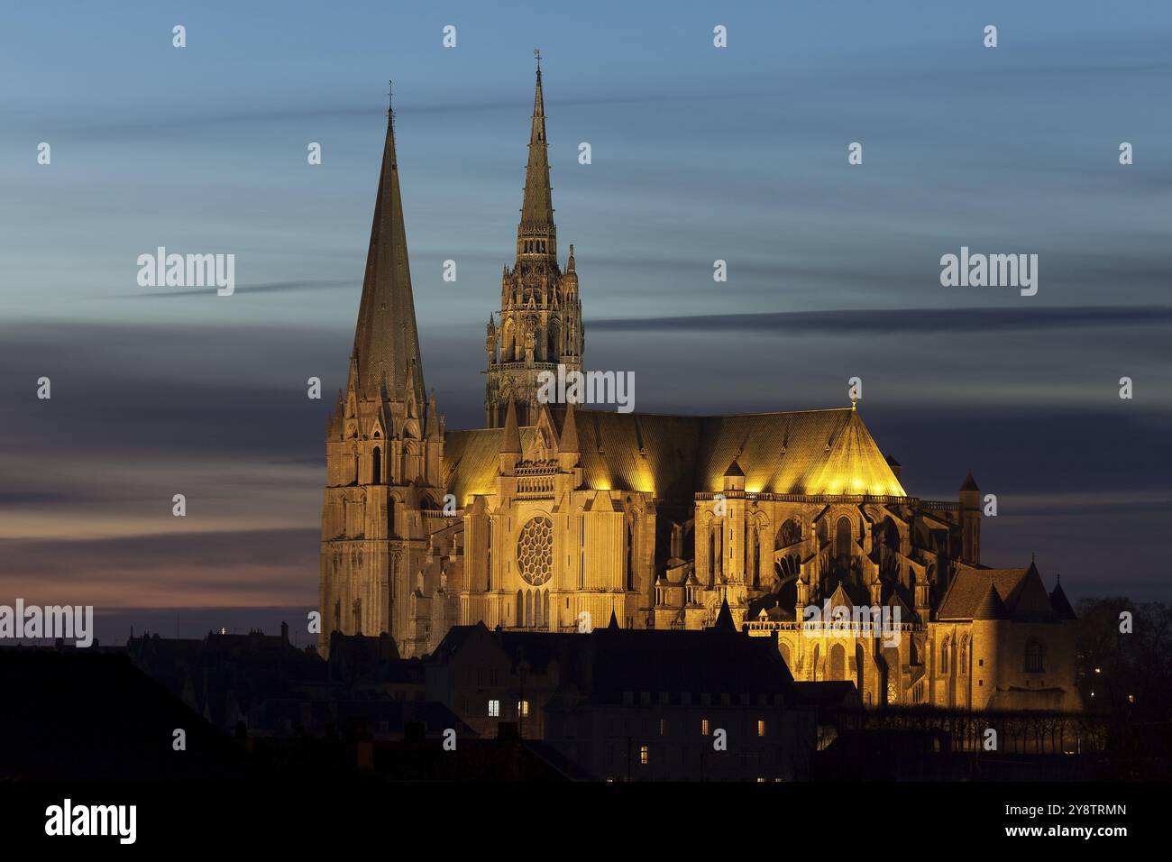 Kathedrale unserer Lieben Frau von Chartres, Département Eure et Loir, Region Centre, Frankreich, Europa Stockfoto