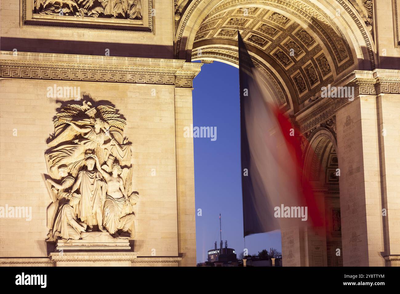 Arc de Triomphe auf dem Charles de Gaulle-Platz, Paris, Ile-de-France, Frankreich, Europa Stockfoto