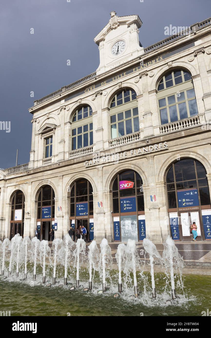 Bahnhof Lille-Flandres, Nord-Pas-de-Calais, Frankreich, Europa Stockfoto