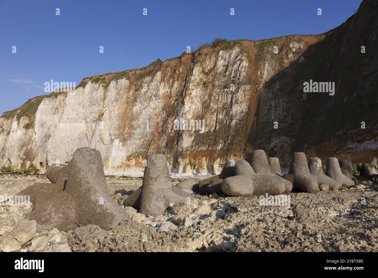 Klippen in Dieppe, Cote d'Albatre, Haute-Normandie, Frankreich, Europa Stockfoto