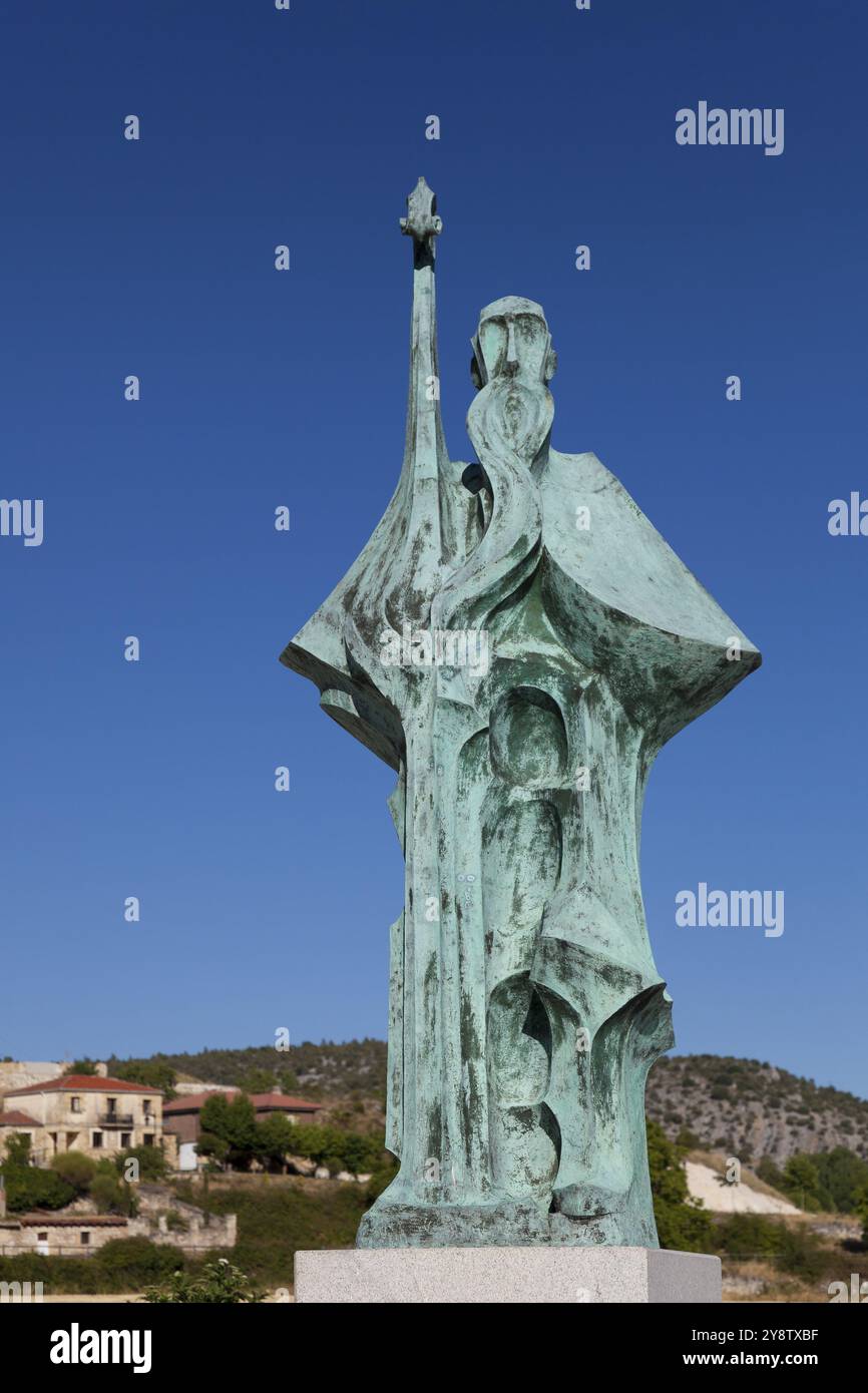 Monk, Santo Domingo de Silos, Burgos, Castilla y Leon, Spanien, Europa Stockfoto