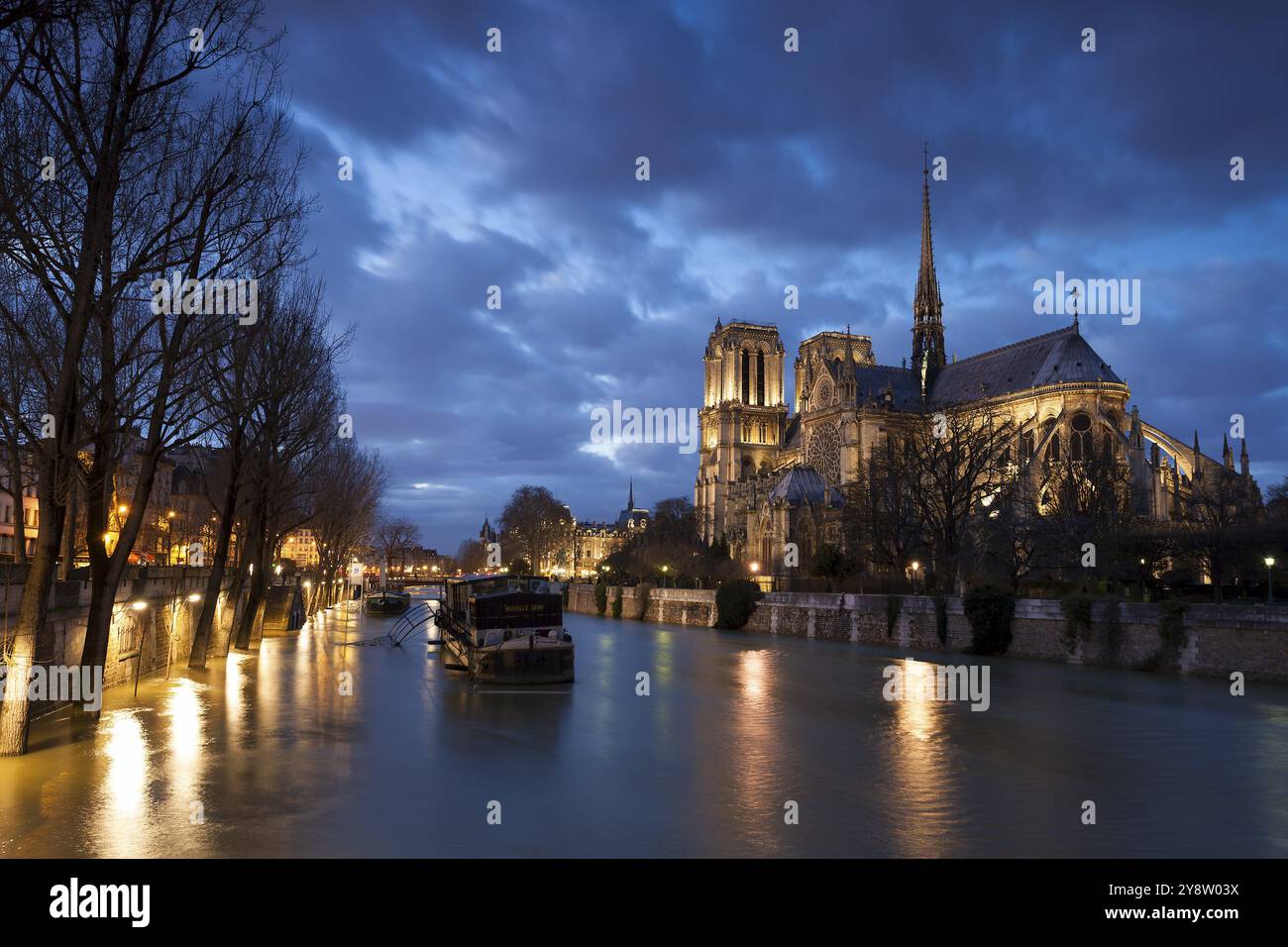 Kathedrale Notre Dame und seine, Paris, Frankreich, Europa Stockfoto