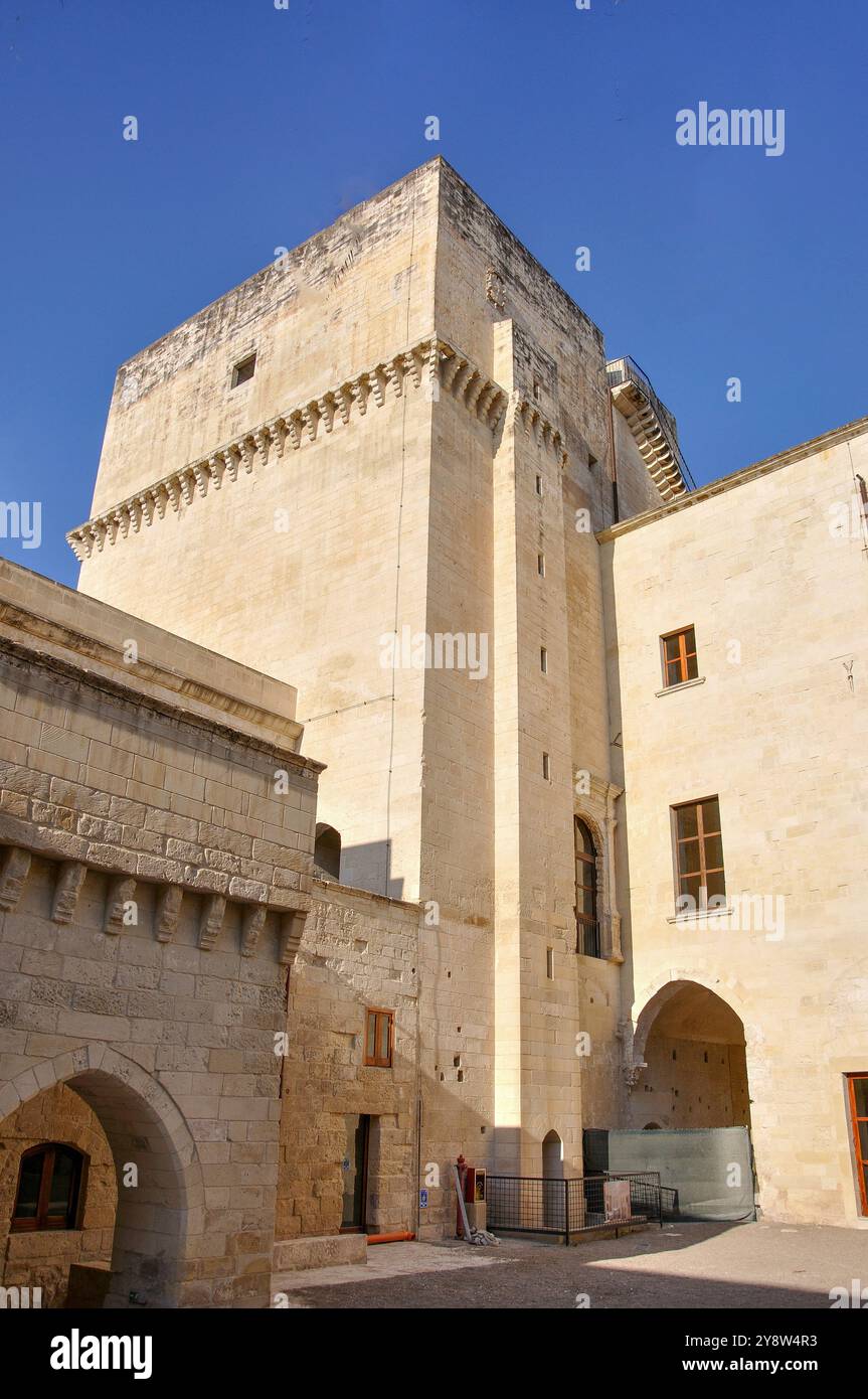 Innenhof, Castello di Carlo V, Lecce, Provinz Lecce, Apulien Region, Italien Stockfoto