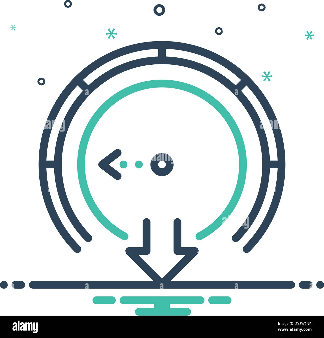 Symbol für langsam, waagerecht Stock Vektor