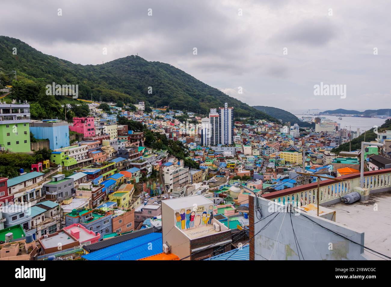 Das berühmte Gamcheon Cultural Village in Busan, Südkorea Stockfoto
