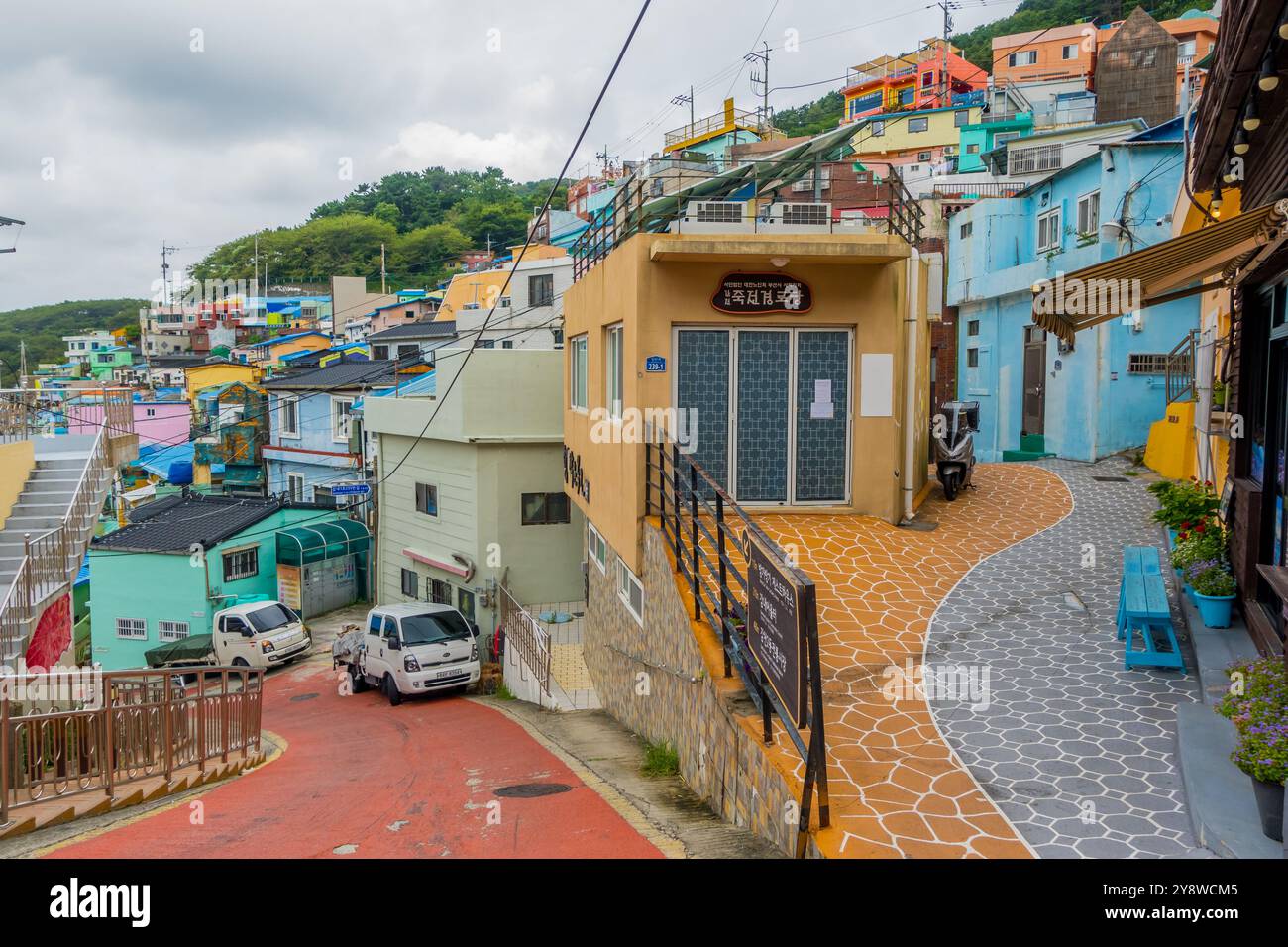 Das berühmte Gamcheon Cultural Village in Busan, Südkorea Stockfoto