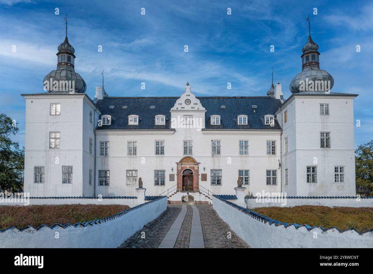Schloss Engelsholm, heute eine Schule für kreative Künste, in Jütland Dänemark Stockfoto