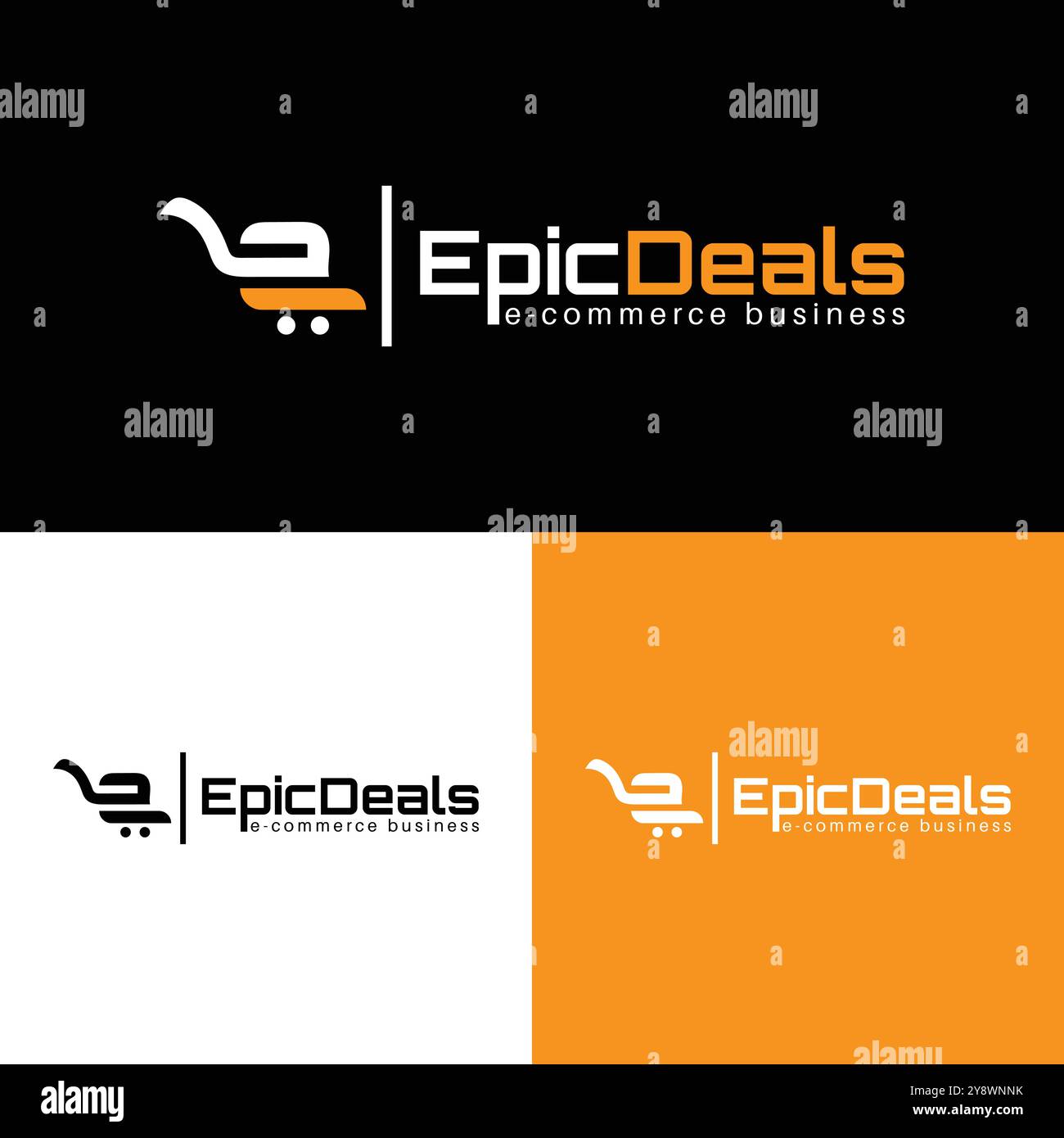 Epic Deals E-Commerce minimales Logo-Design Stock Vektor