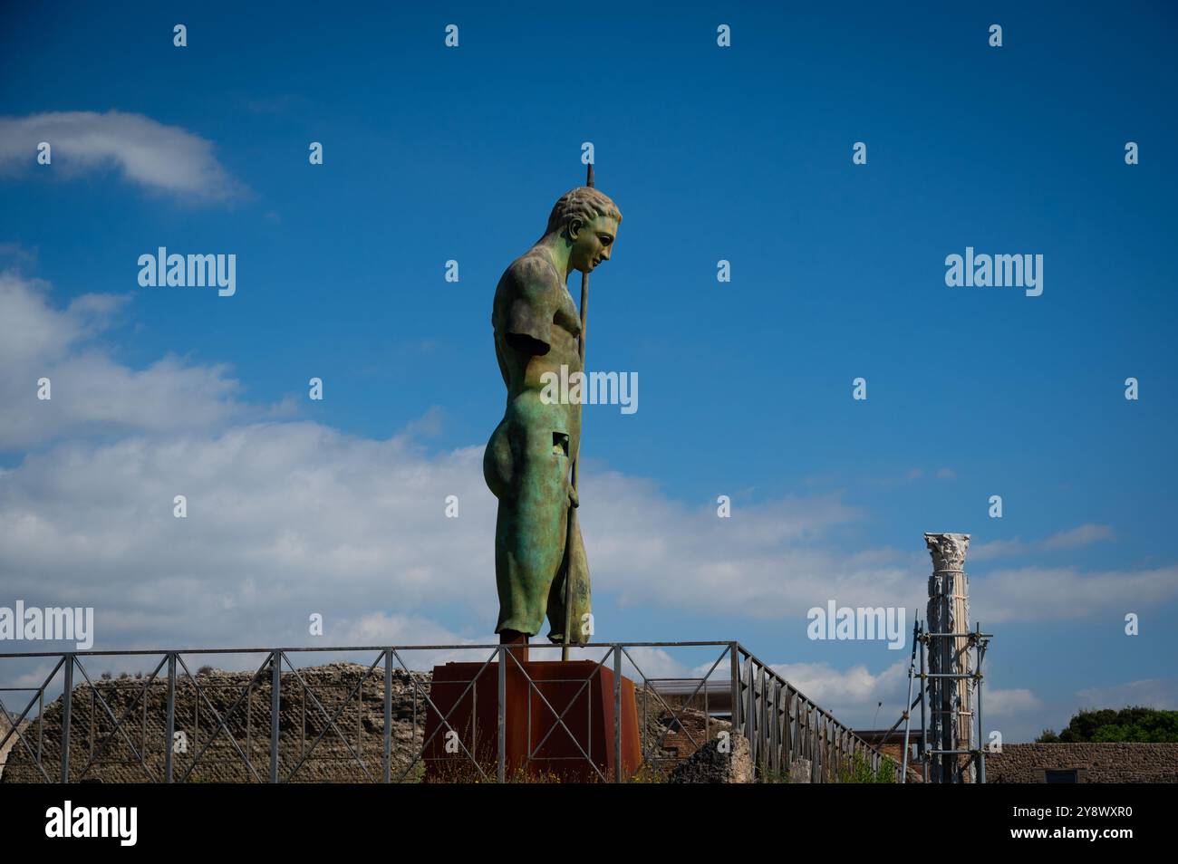 Pompeji war eine antike Stadt in der Nähe von Neapel. Pompeji wurde zusammen mit Herculaneum bei der Eruption des Vesuv im Jahr 79 unter vulkanischer Asche begraben Stockfoto