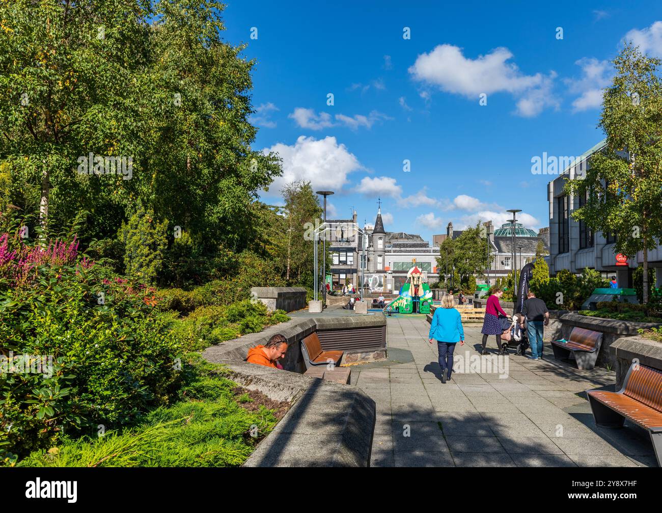 Der Dachgarten im Bon Accord Einkaufszentrum in der Stadt Aberdeen, Schottland Stockfoto