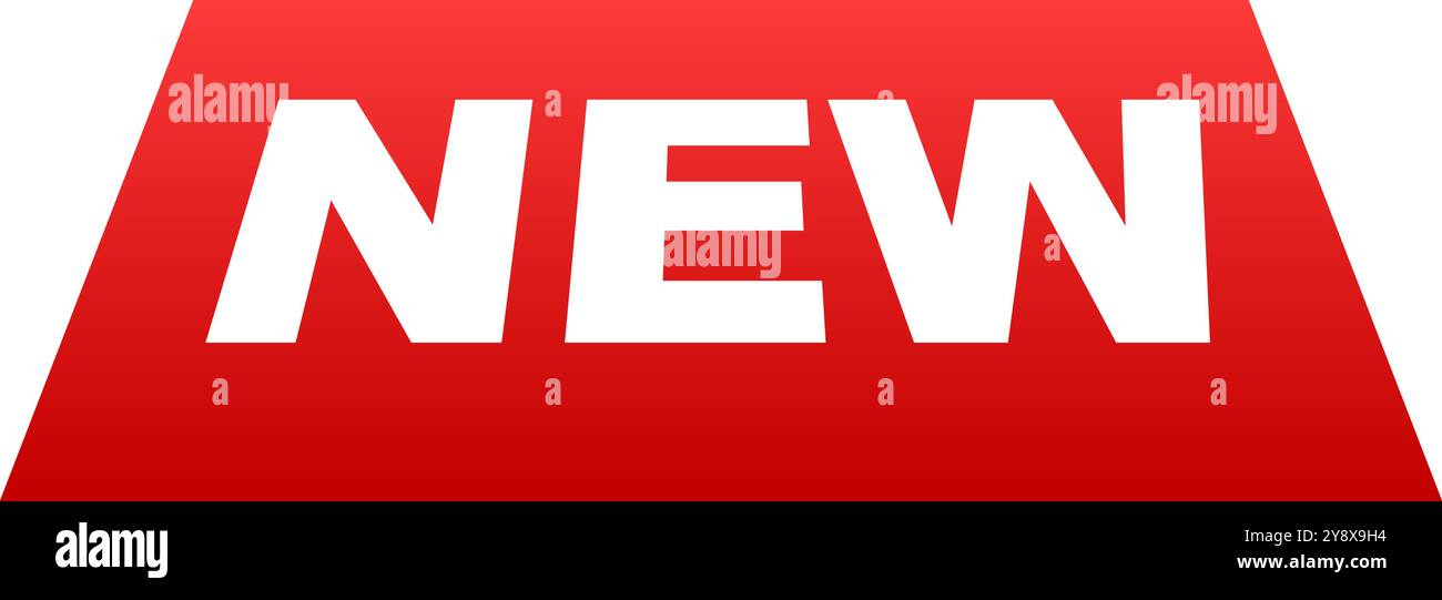 Rotes Banner Für Neue Ankunft. Editierbarer Vektor. Stock Vektor
