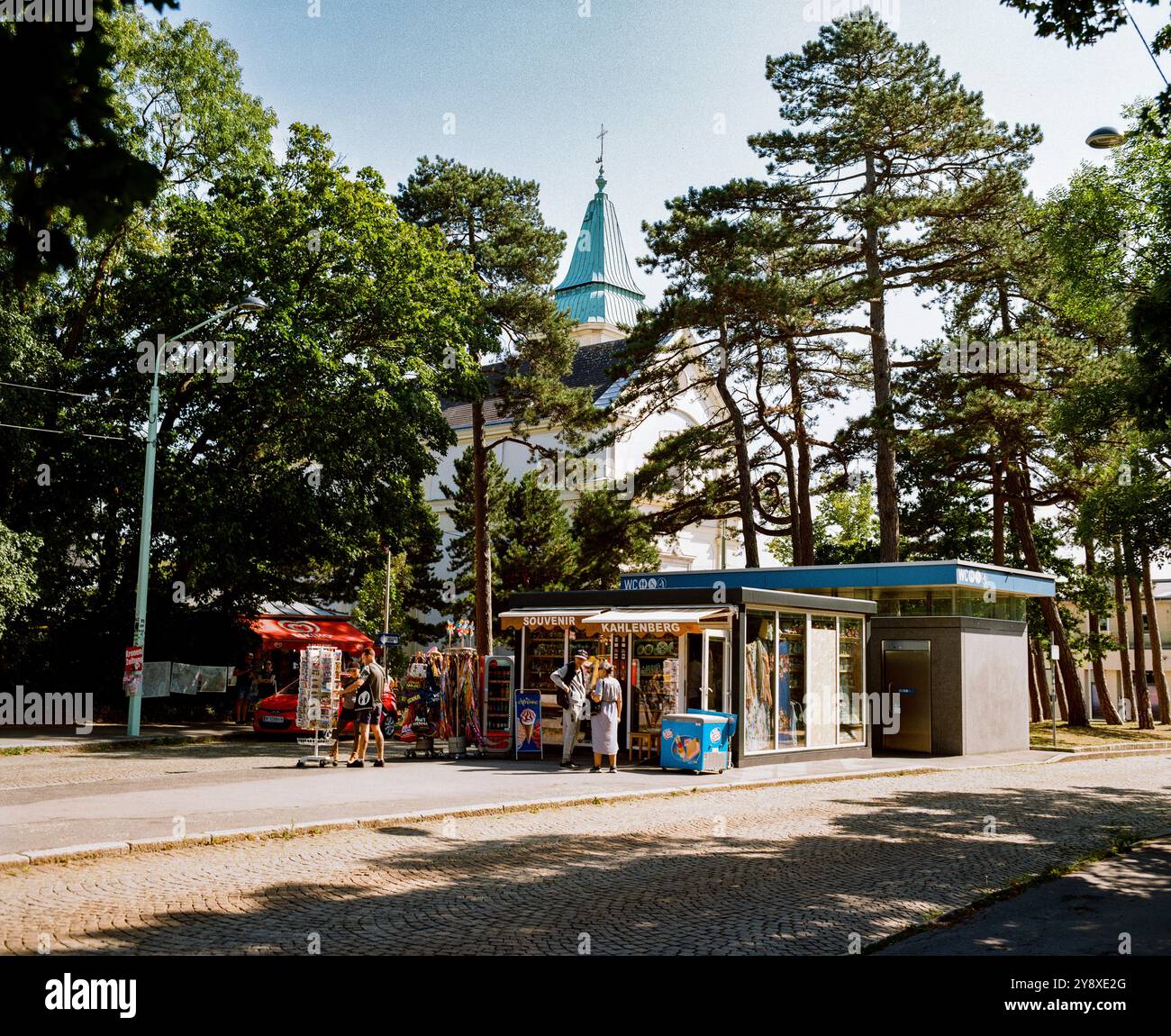 Kahlenberg im 19. Bezirk der Stadt Wien Teil im Wienerwald (Wienerwald), Wien. Stockfoto