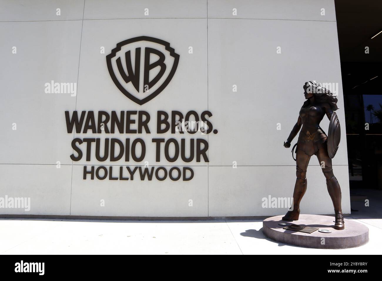 Warner Bros Studio Tour Hollywood befindet sich am 3400 Warner Blvd, Burbank, Kalifornien Stockfoto