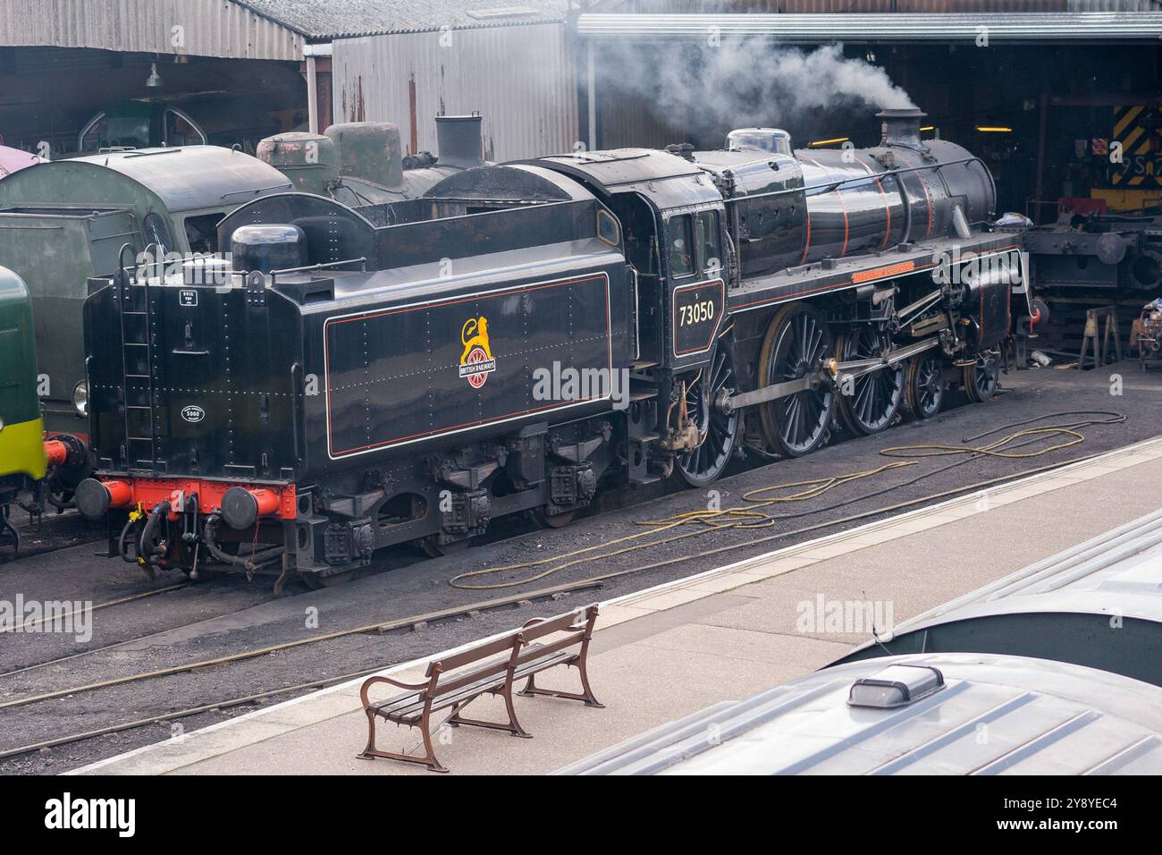 73050 City of Peterborough bei Wansford an der Nene Valley Railway Stockfoto