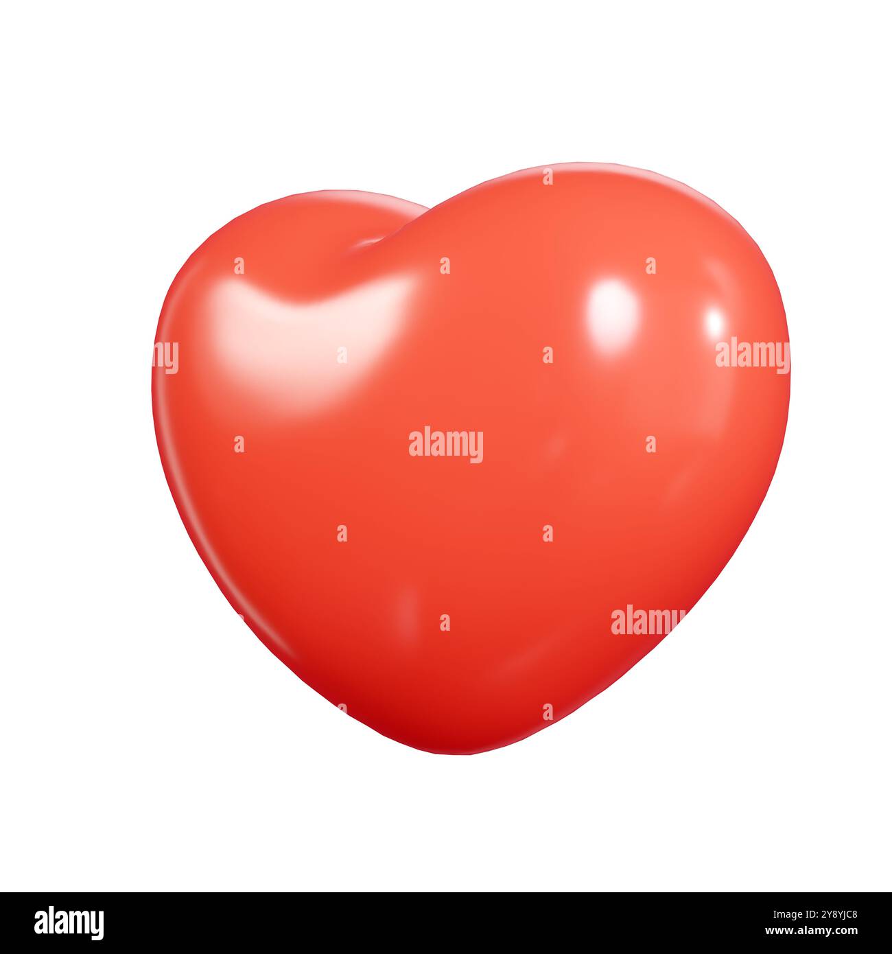 Rotes 3D-Symbol im Ballon. Stockfoto