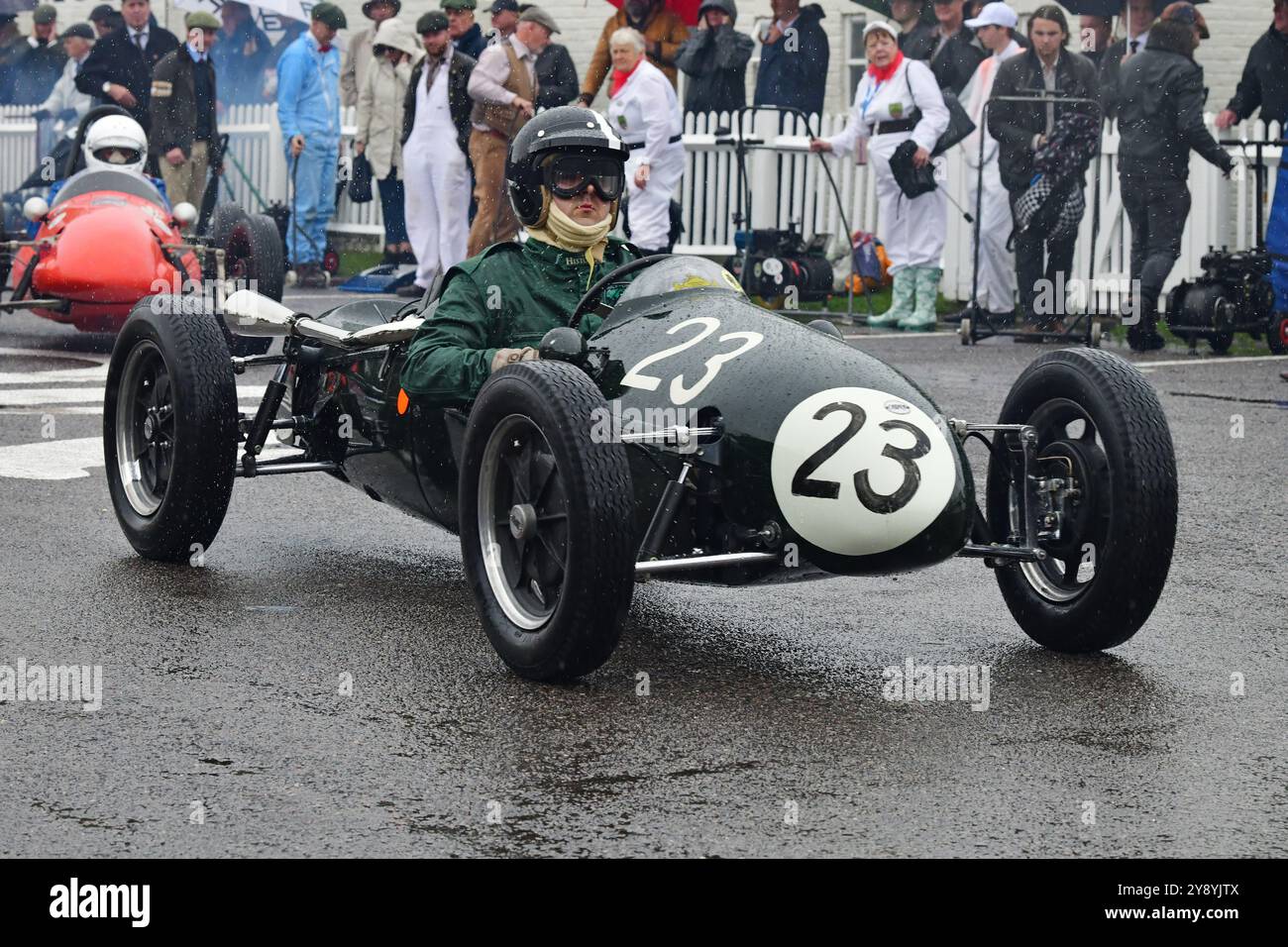 George Shackleton, Cooper-Norton MkXI, Earl of March Trophy, 25 Minuten Rennstrecke für 500 ccm F3-Rennfahrer, angetrieben von verschiedenen Marken mit 500 ccm Stockfoto