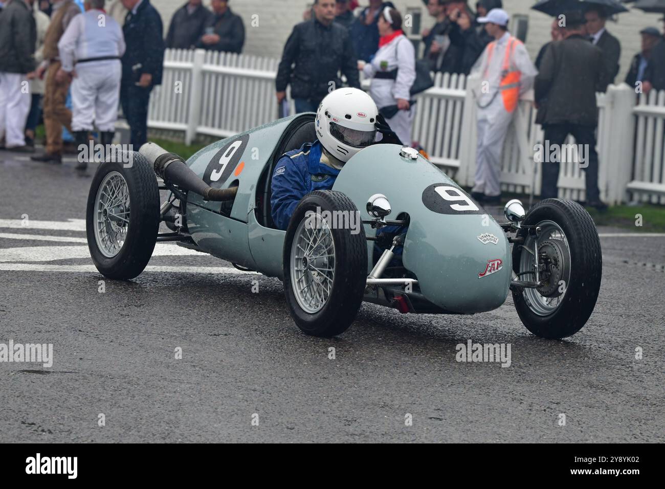 Richard de la Roche, Smith-Buckler-JAP, Earl of March Trophy, 25 Minuten Rennstrecke für 500 ccm F3-Rennfahrer, angetrieben von einer Vielzahl von Marken von 500c Stockfoto