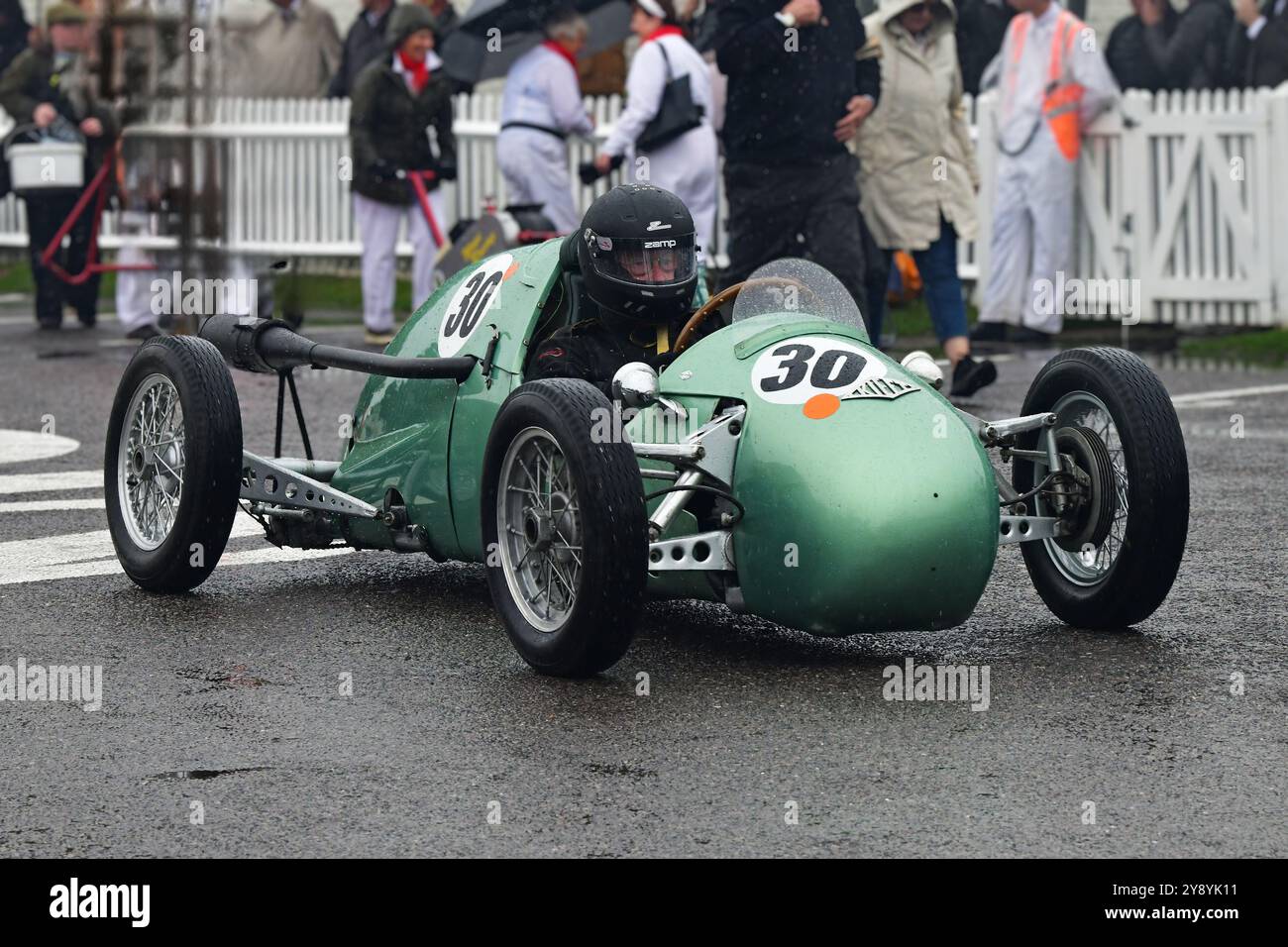 Chas Reynolds, Kieft-JAP CK53, Earl of March Trophy, 25 Minuten Rennstrecke für 500-ccm-F3-Rennfahrer, angetrieben von verschiedenen Marken von 500-ccm-Motorwagen Stockfoto