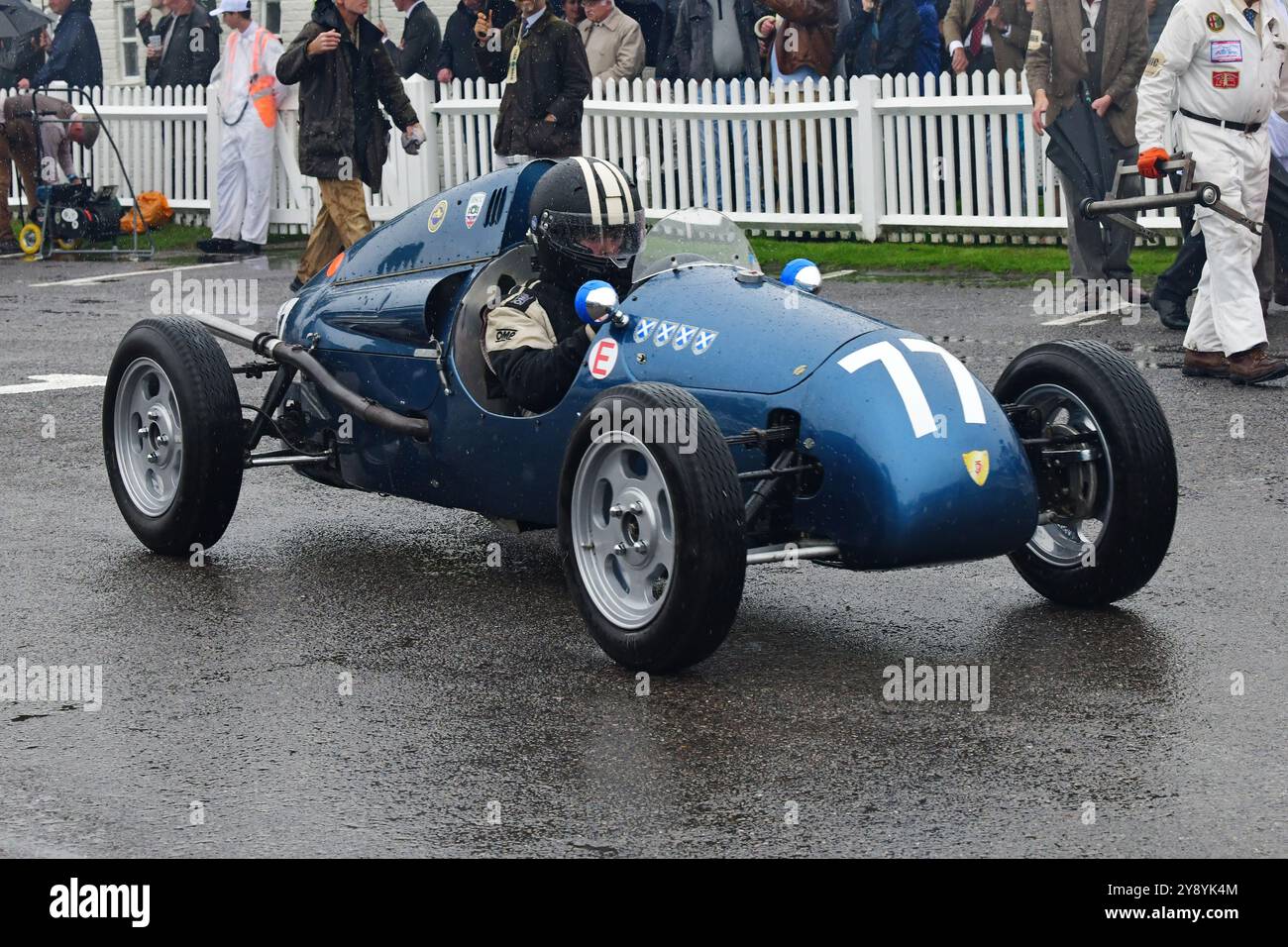 Jack Bond, JP-Vincent Prototyp, Earl of March Trophy, 25 Minuten Rennsport für 500-ccm-F3-Rennfahrer, angetrieben von einer Vielzahl von 500-ccm-Motoren Stockfoto