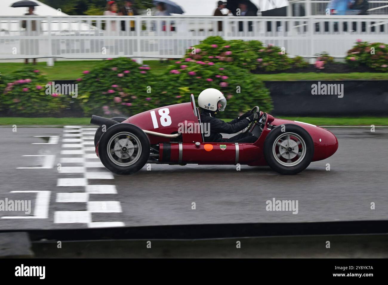 John Chisholm, Arnott -JAP, Earl of March Trophy, 25 Minuten Rennstrecke für 500 ccm F3-Rennfahrer, angetrieben von verschiedenen Marken von 500 ccm-Motorrädern Stockfoto