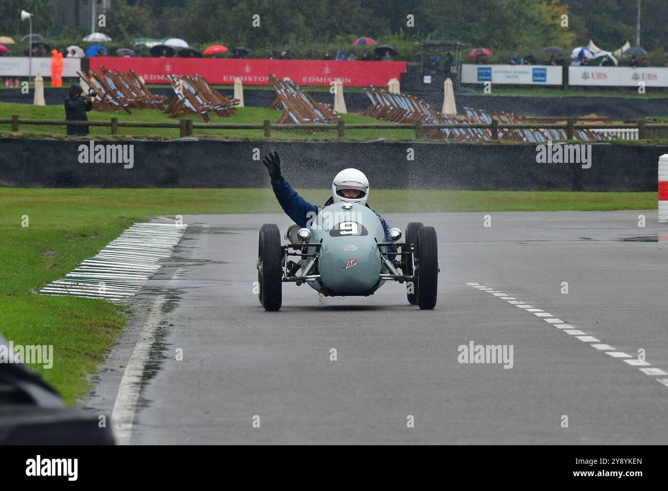 Richard de la Roche, Smith-Buckler-JAP, Earl of March Trophy, 25 Minuten Rennstrecke für 500 ccm F3-Rennfahrer, angetrieben von einer Vielzahl von Marken von 500c Stockfoto