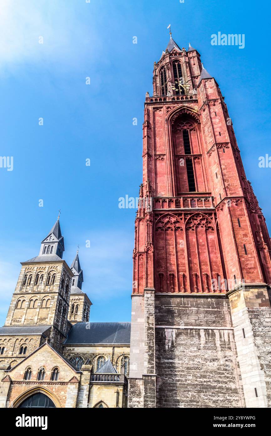 Sint Jaanskerk, Kirche Sant John, und Basiliek van Sint Servaas, Basilika St. Servatius, Maastricht, Niederlande Stockfoto