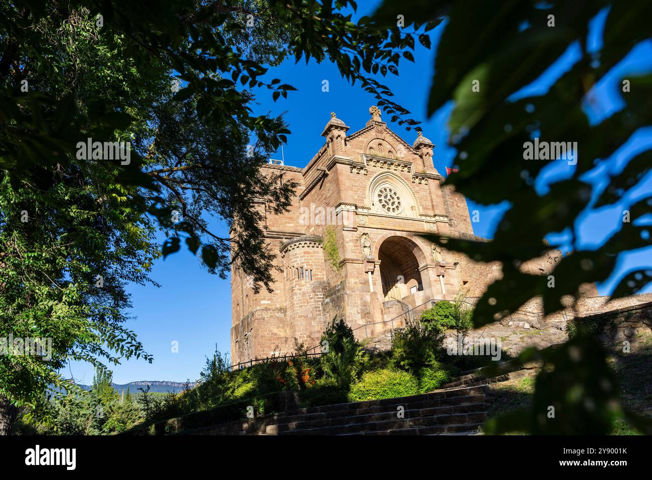 Javier Castle, 10. Jahrhundert, Javier Heiligtum, Foral Community of Navarra, Spanien Stockfoto