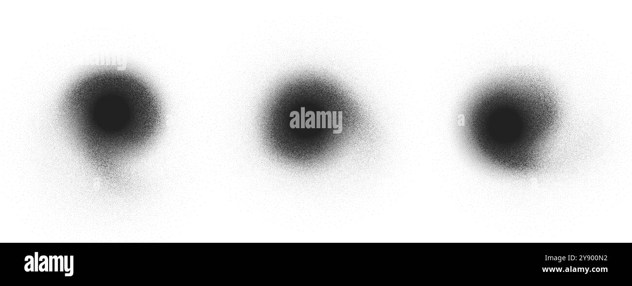 Satz von körnigem Rauschmuster Hintergrund Design Vektor Stock Vektor