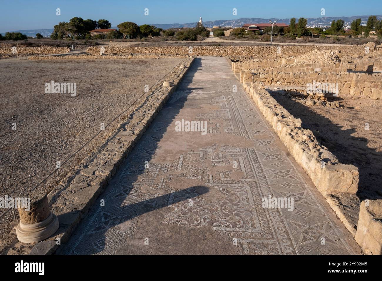 Römisches Mosaik in der Villa des Hauses Theseus, Paphos Archäologischer Park, Paphos, Republik Zypern. Stockfoto