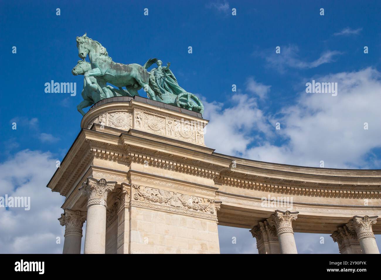 Boedapest, Ungarn 13. september 2008. Statue Detail Heldenplatz Budapest Stockfoto