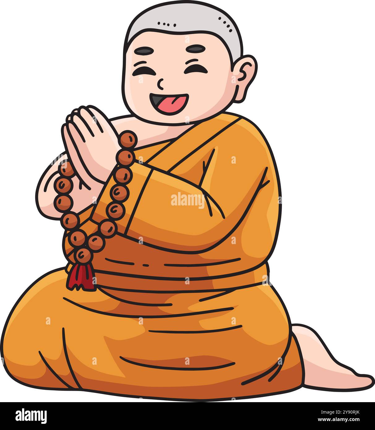 Buddhistische Buddhistische Buddha Gebete Perlen Clipart Stock Vektor