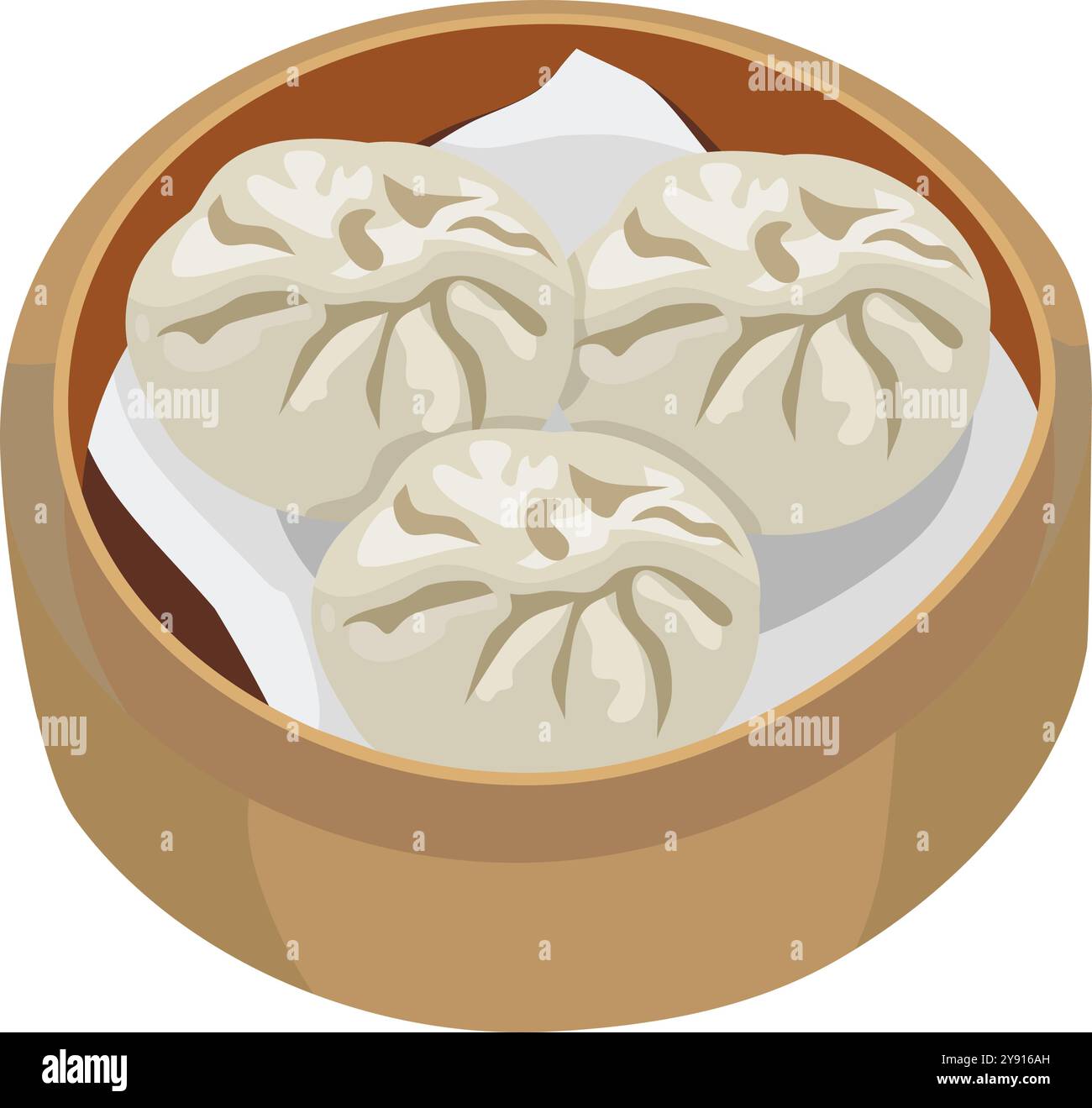 Baozi Bakpao Chinesisches Essen Stock Vektor