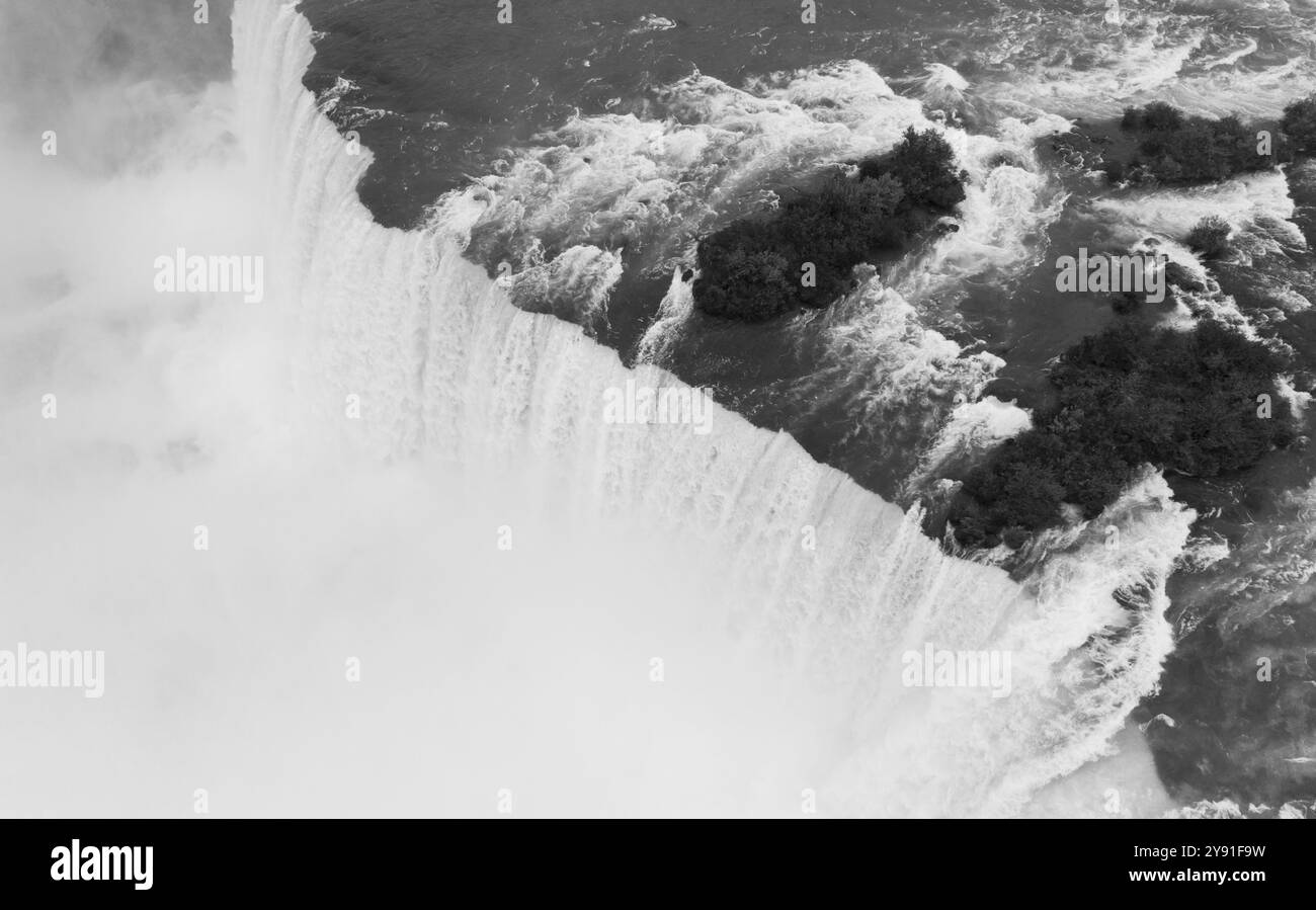 Niagara Falls Kanada kann hier von einer Antenne Perspektive in den Vereinigten Staaten gesehen werden. Stockfoto