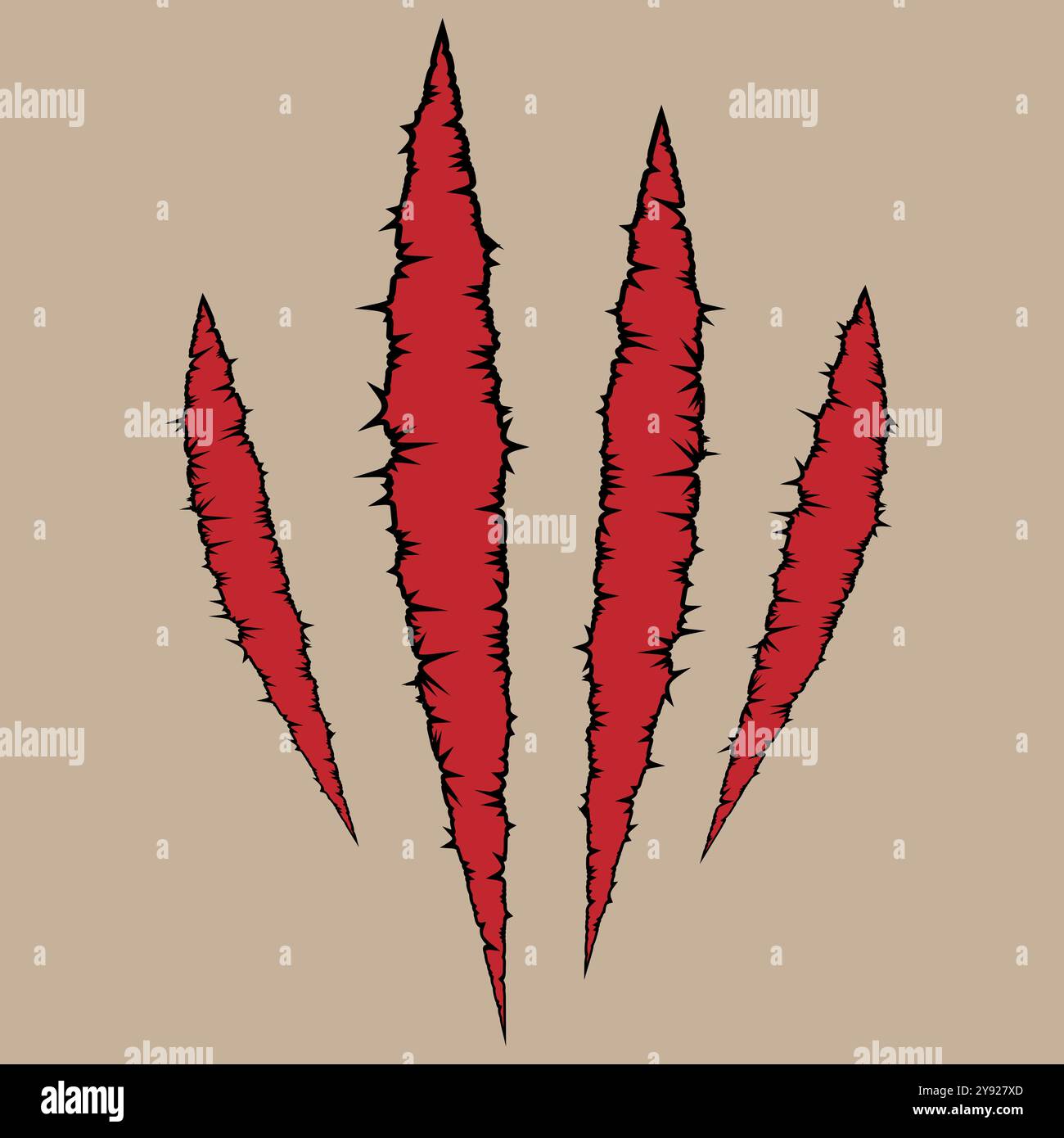 Symbol für Kratzer der Tierkralle. Tierische Schrägstriche Stock Vektor