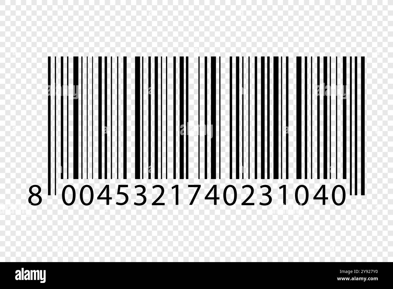 Barcode-Symbol. Barcode-Symbolvorlage mit Zahlen Stock Vektor