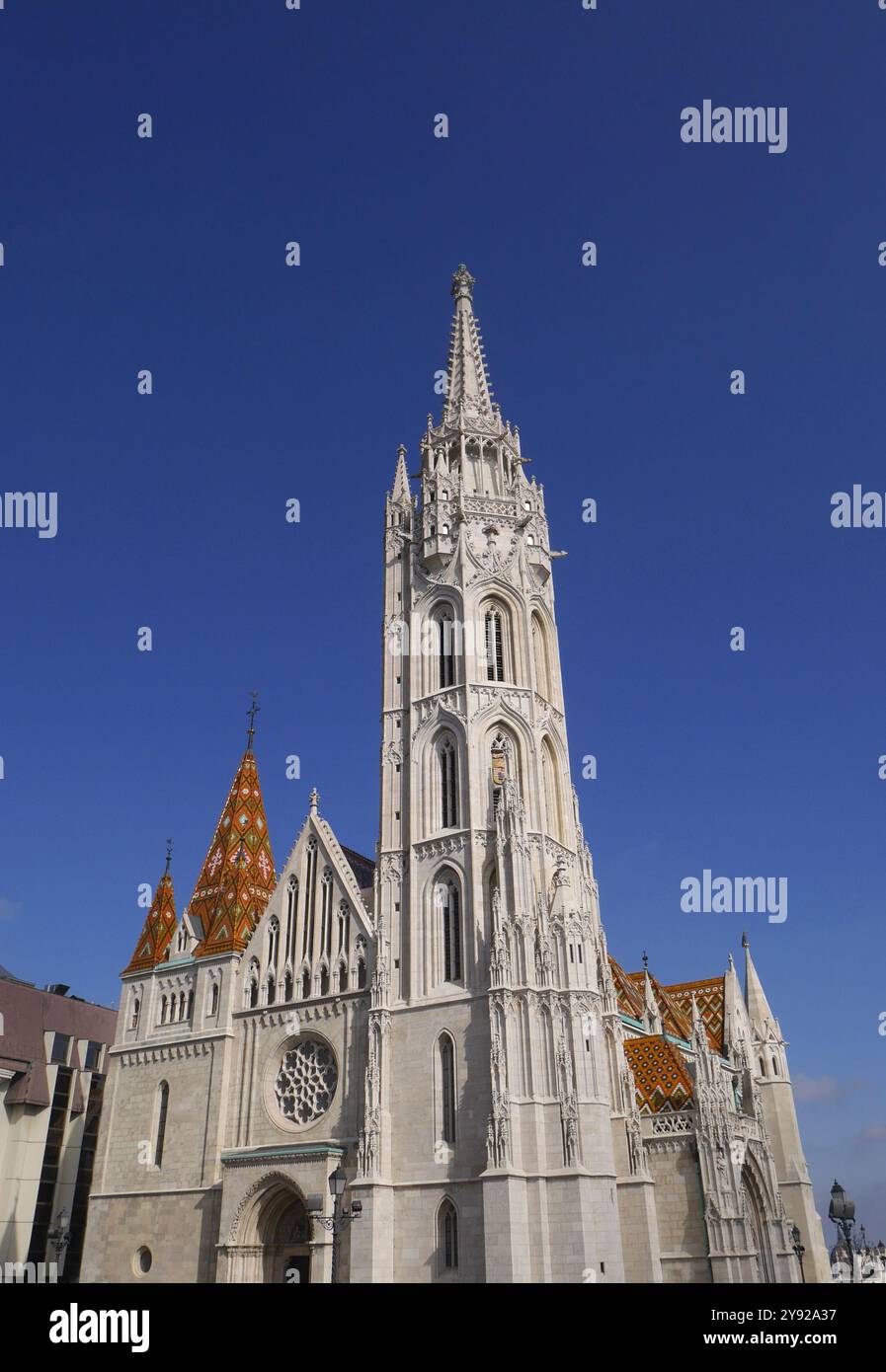 Mátyás-templom, Kirche der Himmelfahrt von Buda, Matthiaskirche, Burgviertel, Budapest, Ungarn Stockfoto