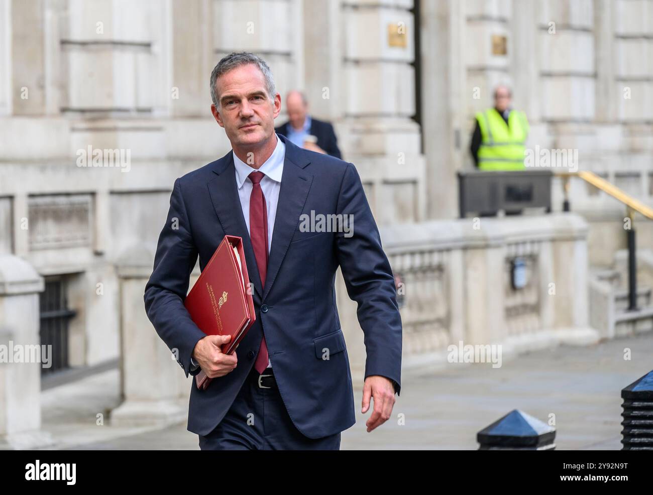 Peter Kyle Abgeordneter - Staatssekretär für Wissenschaft, Innovation und Technologie - in Whitehall nach einer Kabinettssitzung am 7. Oktober 2024 Stockfoto