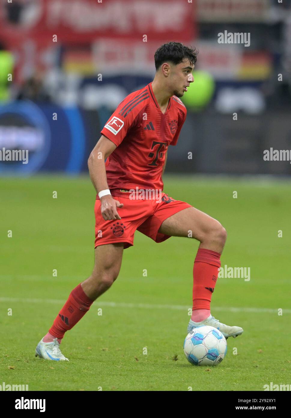 Frankfurt, Deutschland. Oktober 2024. Aleksandar Pavlovic. Fotografiert beim Fußball Bundesliga Spiel Eintracht Frankfurt gegen den FC. Bayern München. Am 6.9.2024 in Frankfurt. Quelle: dpa/Alamy Live News Stockfoto