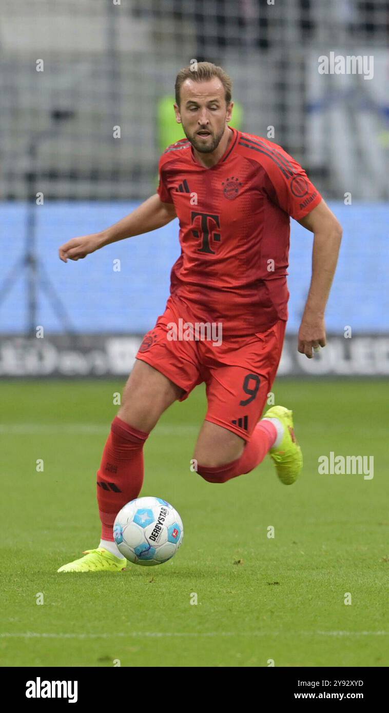 Frankfurt, Deutschland. Oktober 2024. Harry. Kane fotografiert beim Fußball Bundesliga Spiel Eintracht Frankfurt gegen den FC. Bayern München. Am 6.9.2024 in Frankfurt. Quelle: dpa/Alamy Live News Stockfoto